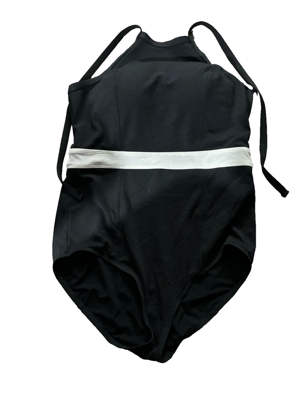 Torrid Halter One Piece Swimsuit Women's Plus Size 0 Black W/White Band